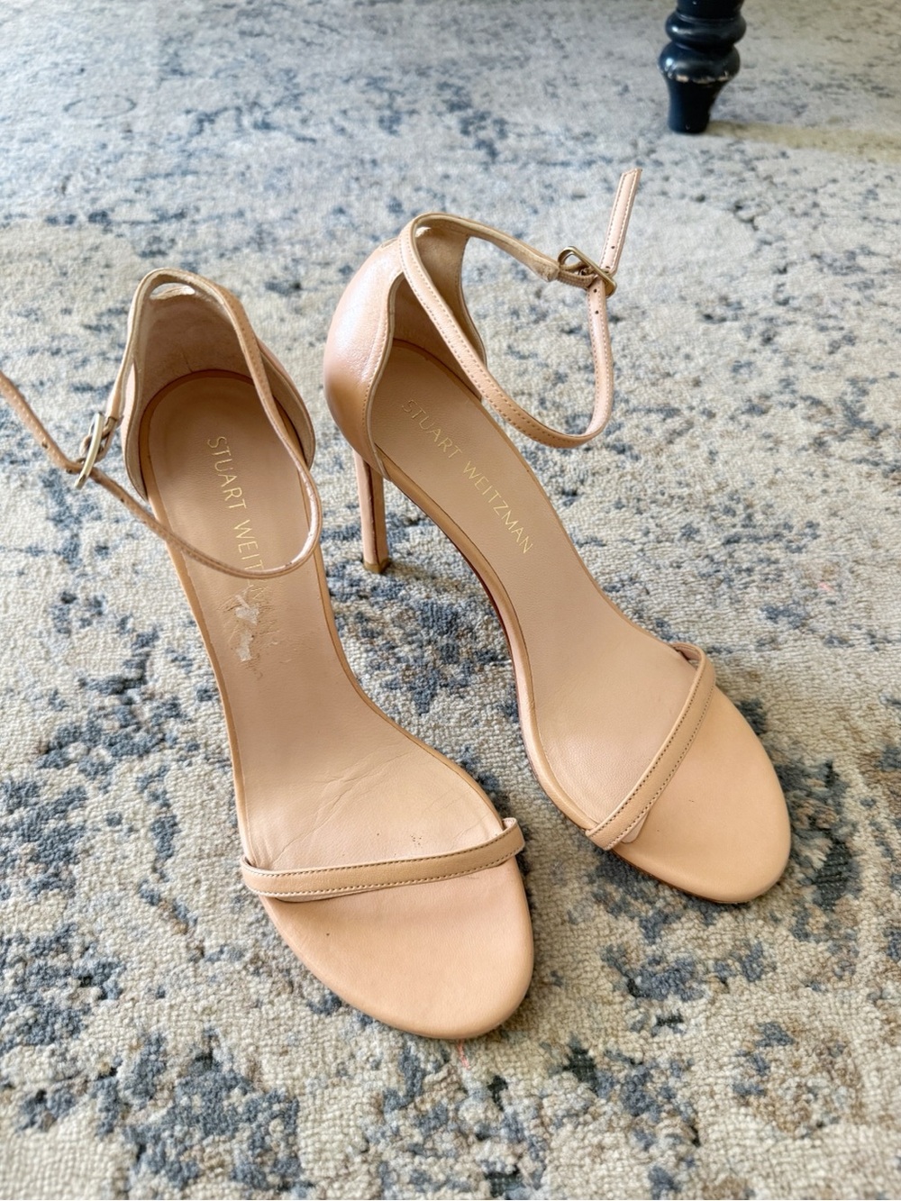 Stuart Weitzman Nudistsong Bambina Nappa Heels Sz 8